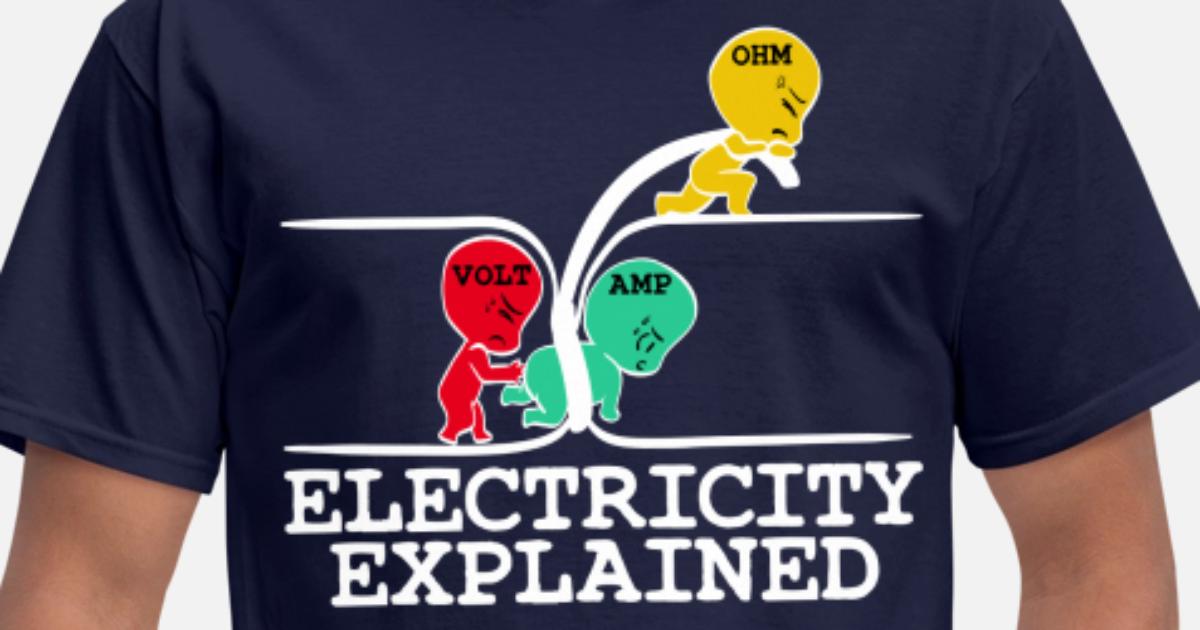 Volt Amp Ohm Electricity Tshirt Design 